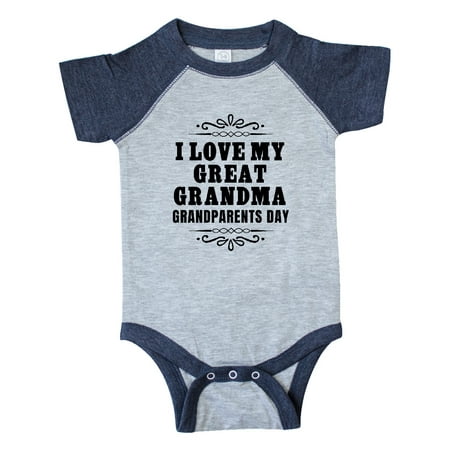 

Inktastic Grandparents Day I Love My Great Grandma Gift Baby Boy or Baby Girl Bodysuit