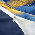 thumbnail image 3 of Castle Fairy Magical Train Twin Bedding for Kids, Winter Light Print Duvet Cover Set for Bedroom, Black Gold,Navy Blue Reversible,2pcs,No Comforter, 3 of 5