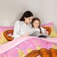 thumbnail image 4 of Erosebridal Strawberry Drizzle Baseball Glove Print Twin Comforter Sets, Sweet Sports Bedding Set for Kids Boys and Girls, Pink Reversible 2 Pieces, 1 Comforter and 1 Pillowcase, 4 of 6