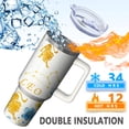 thumbnail image 3 of Graphic Design Stainless Steel Insulated Mug with Lid and Handle, 30oz, 3 of 4