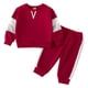 thumbnail image 1 of Gibobby Conjunto de pants para niño Conjunto de 2 piezas de camisetas y pantalones de manga larga para bebés y niños pequeños(Rojo, 12-18 Meses), 1 of 5