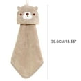 thumbnail image 3 of Soft Coral Velvet Hand Towel Super Absorbent Microfiber Hand Towel Cute Animal Design Hanging Bathroom Kitchen Towel Cloth, 3 of 3