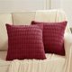 thumbnail image 1 of HAYAN 2 Packs Christmas Wine Red Decorative Throw Pillow Covers 20x20 Inch for Living Room Couch Bed Sofa, Modern Farmhouse Boho Home Decor, Soft Corduroy Burgundy Square Cushion Case 50x50 cm, 1 of 1
