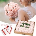thumbnail image 5 of Flores artificiales rosas para hacer tú mismo ramos de boda, centros de mesa, fiestas, baby showers, decoración del hogar, 5 of 5