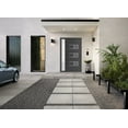 thumbnail image 3 of Front Exterior Prehung Metal-Plastic Door Frosted Glass | Manux 8933 Antracite Grey | Side Sidelite Transom | Office Commercial and Residential Doors Patio Garage 46x80 (W32+14x80) Left-hand, 3 of 6