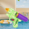 thumbnail image 2 of FEOLGEHLY Transparent Water Gun, Press Type Water Blasters, Water Guns For Adults, Super Soaker Water Gun Long Range, ABS Plastic, for Beach Days, Pool Parties, Backyard Water Wars (Green), 2 of 7