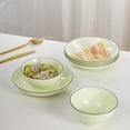 thumbnail image 5 of GSHLGAO 8-Piece Modern Porcelain Dinnerware Set, Green Plates and Bowls, 5 of 8