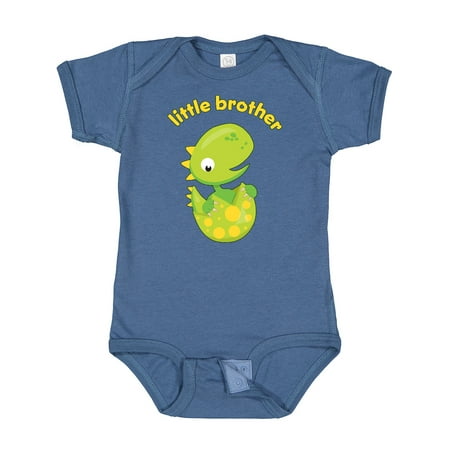

Inktastic Little Brother Dinosaur Gift Baby Boy Bodysuit