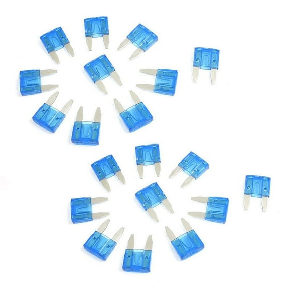 20 x Mini Blade Fuse for Automotive Fuse Flat 15 A Blue