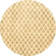 thumbnail image 1 of Ahgly Company Indoor Round Trellis Brown Modern Area Rugs, 4' Round, 1 of 4