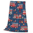 thumbnail image 3 of Bingfone Fire Truck 1 Print Flannel Fleece Blanket Throw Blanket For Bed,Sofa,Couch,Travel,Camping(60"X50"), 3 of 9