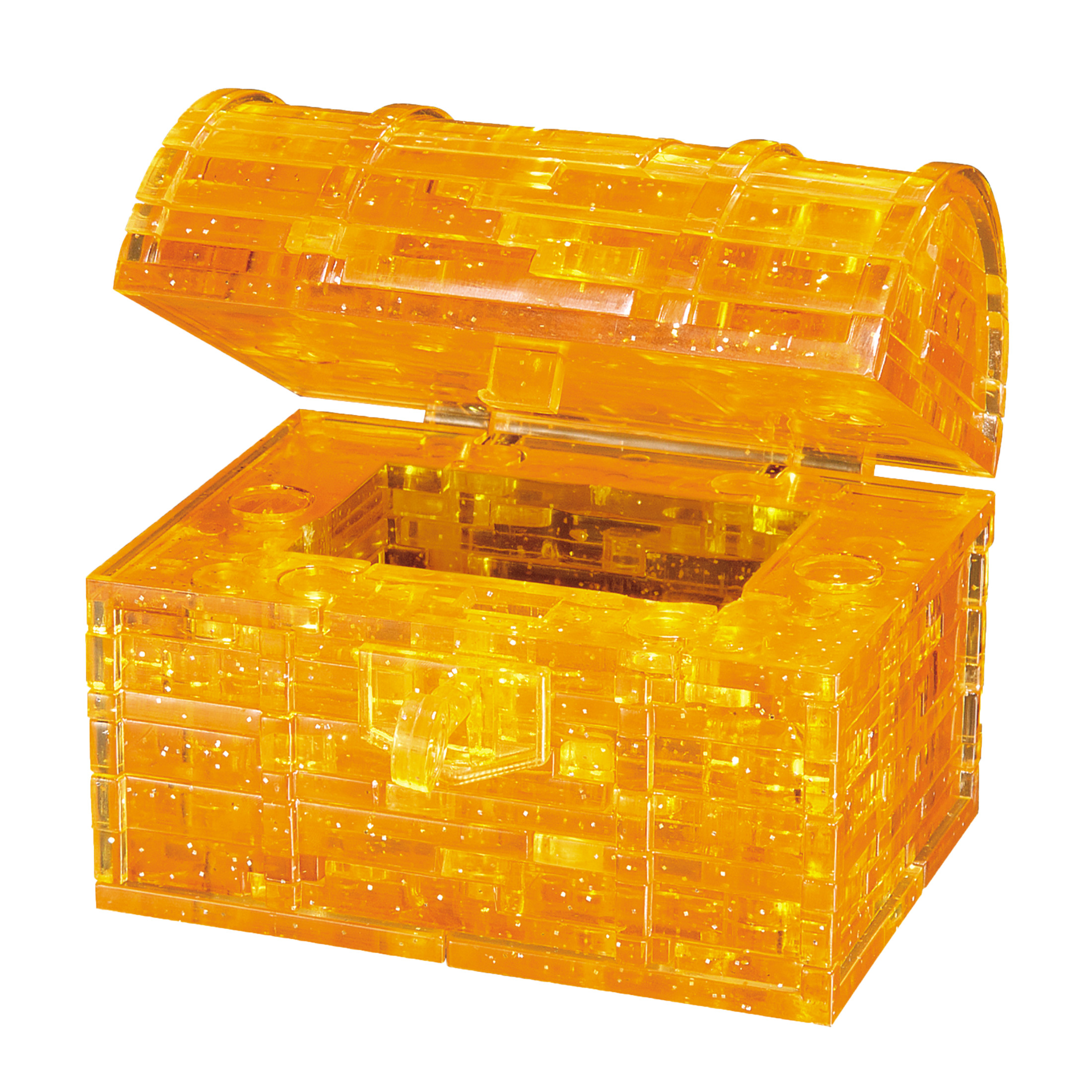 Treasure Chest (gold) Standard Crystal Puzzle from BePuzzled, 3D