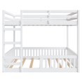 thumbnail image 5 of Tcbosik Wood Bunk Bed Full Over Full Size, Bed Frame with Ladder and Guardrail for Small Space, Bedroom, No Box Spring Needed, White, 5 of 8