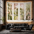 thumbnail image 6 of Trompe-L'oeil Cottage Window with Garden Path and Roses, Romantic Rustic for Nature Lovers, Faux Window Art, Housewarming Gift, Tapestry Wall Hanging for Living Room and Bedroom, 6 of 7