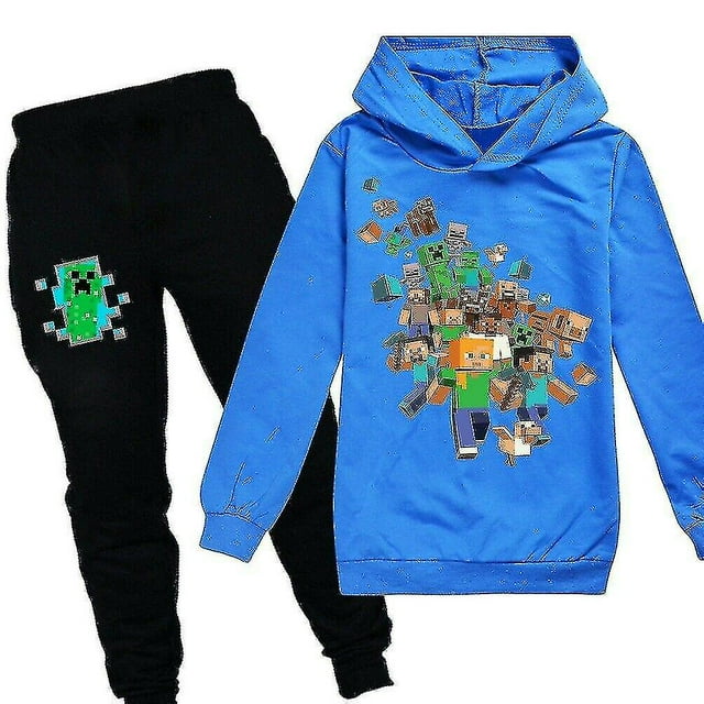 Ensemble de Survêtement à Capuche pour Enfants Minecraft -WEVALLEY