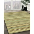 thumbnail image 3 of Ahgly Company Machine Washable Indoor Rectangle Abstract Chrome Gold Yellow Area Rugs, 7' x 10', 3 of 7
