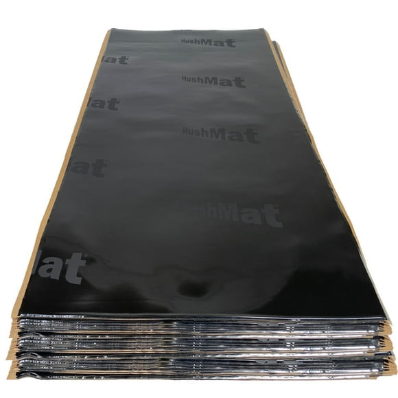 HushMat Sound Dampening Kit 10500 UltraWrap; Multi Use Kit; Use To Reduce Heat And Noise; 1.5 Millimeter Thickness; Butyl With Aluminum Backing; Black; 23 Inch Length x 12 Inch Width; 30 Sheets