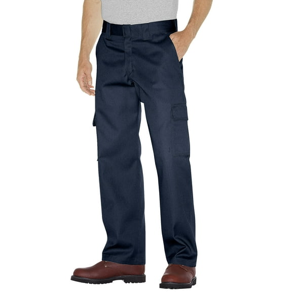 Dickies Mens Relaxed Fit Straight Leg Cargo Work Pants, 32W x 32L, Dark Navy