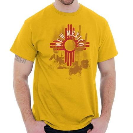 New Mexico State Animal - Brisco Brands New Mexico Zia Sun Symbol State Short Sleeve Adult T-Shirt