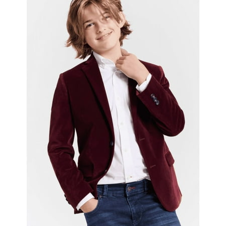 Tommy Hilfiger DARK RED Big Boys Velvet Sportscoat US 10