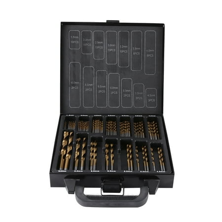 

High Quality Ti Coated 99 Pcs Piece HSS Drill Bit Set 1.5MM10MM with Case