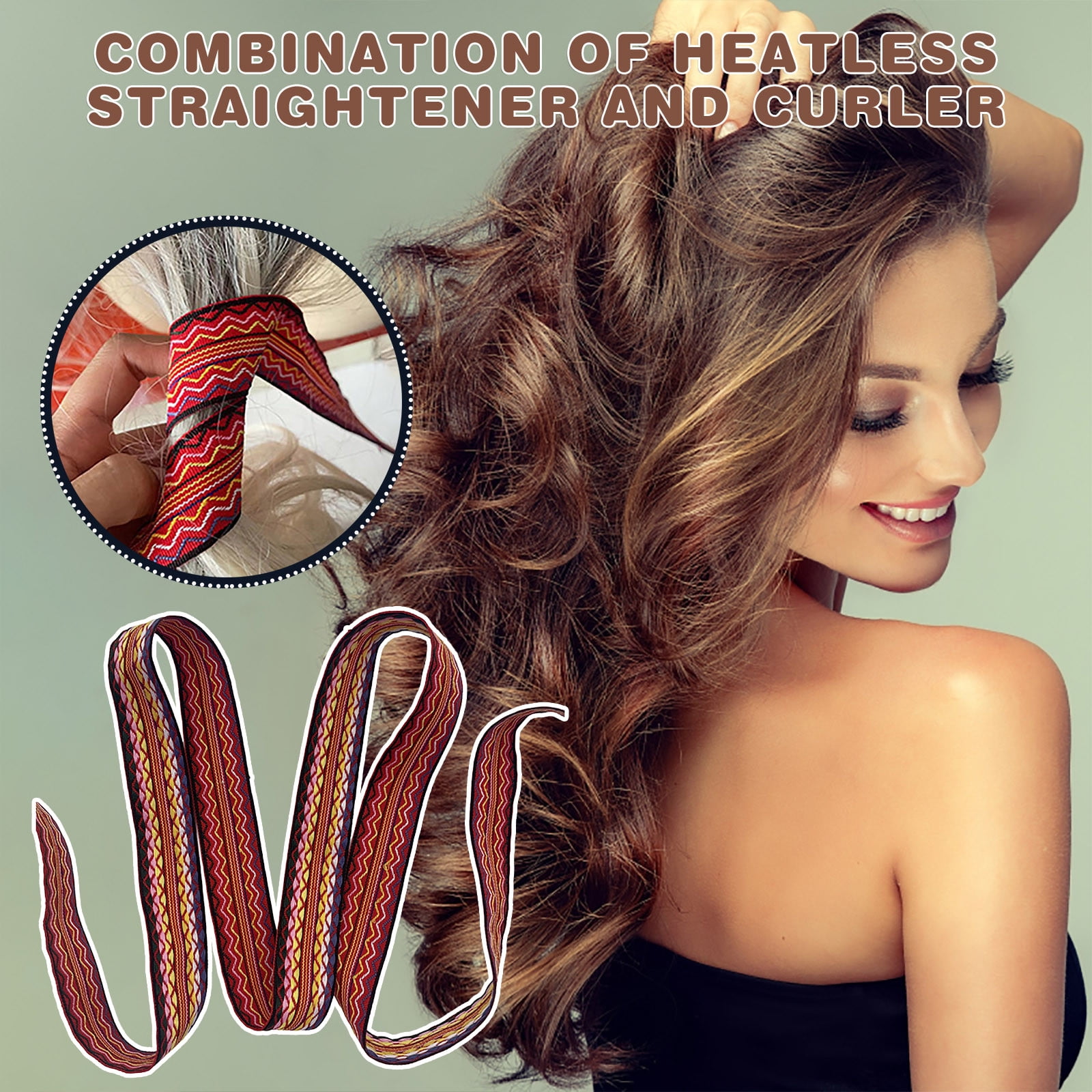XWSHYW Flash Deals Heatless Straightener and Curler In One Sleep without Damaging Hair Bandage Walmart