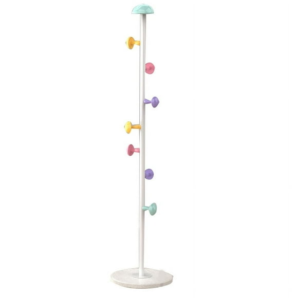Stand Hanger Rack,Metal 7 Hooks Removable Houseware Standing Coat Hanger for Hanging Clothes