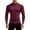 Wine, variant on Men Solid Color Neck Compression Long Sleeve Shirt, Slim Fit Stretchy Athletic Base Layer Top for Gym Running Workout Daily Casual Wear(,XXL)