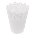 thumbnail image 4 of Flower pot Plastic Hollow Flower Holder Crown Lace Pierced Flower Vase Storage, 4 of 10