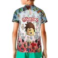 thumbnail image 2 of Roblox T-shirt pour Enfants Manches Courtes Col Rond Garçons Filles 3D Dessin Animé Chemises Décontractées, 2 of 6
