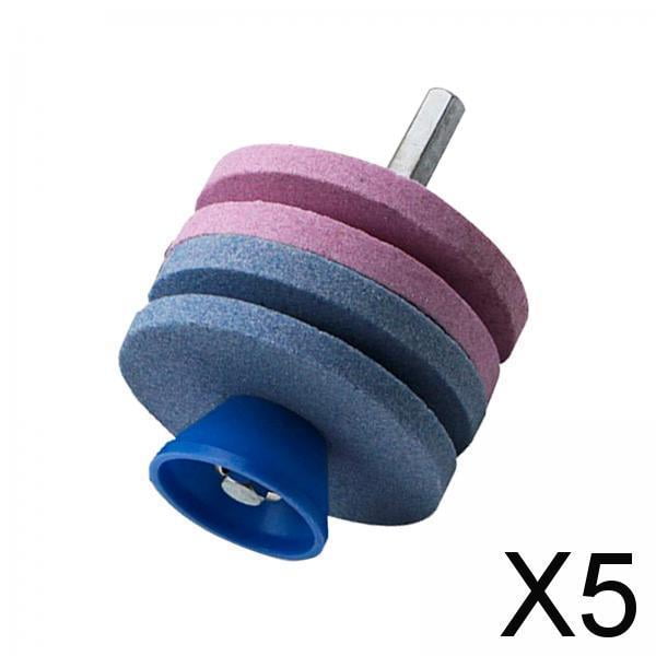 Colaxi 5xLawn Mower Rotary Blade Sharpener Garden Tool For Rotary Drill Power Drill