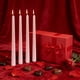 thumbnail image 5 of Velas Cónicas Bañadas En Parafina Velas cónicas galvanizadas rosas de 4 piezas, velas de cera de poste largo para decoración romántica de bodas y restaurantes. JASKFLY, 5 of 8