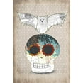 thumbnail image 2 of Ogren, Sarah 24x32 White Modern Wood Framed Museum Art Print Titled - Skull and Bat, 2 of 4