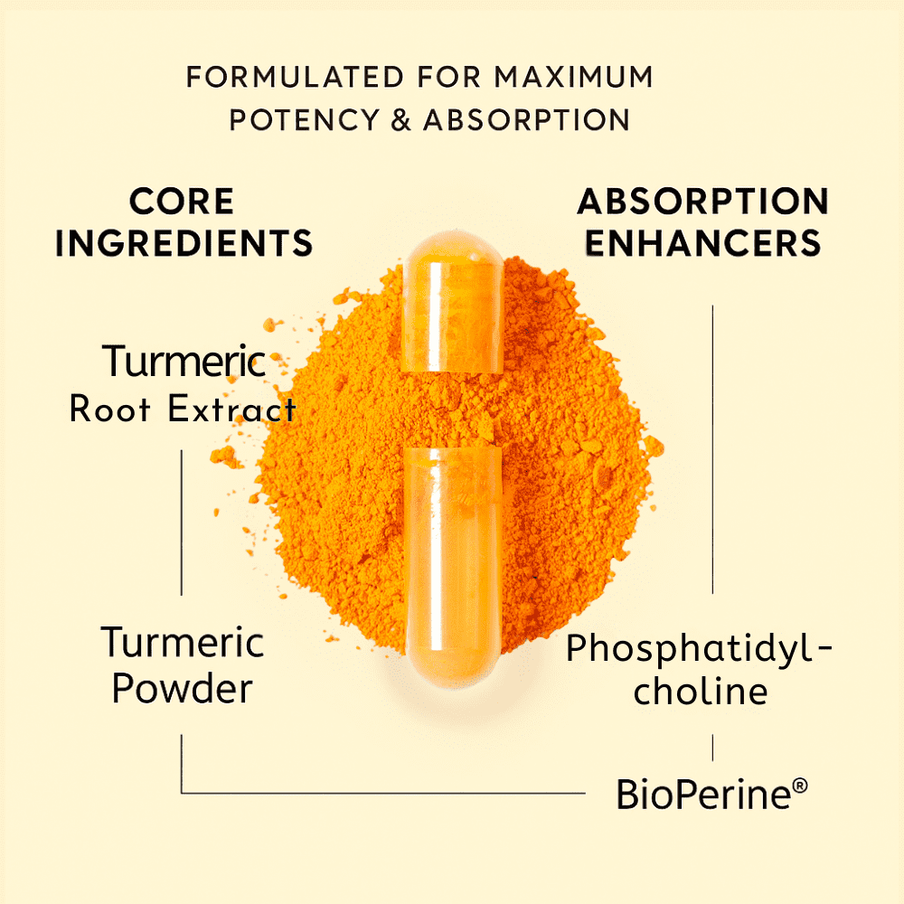 High Potency Turmeric Curcumin with Bioperine
