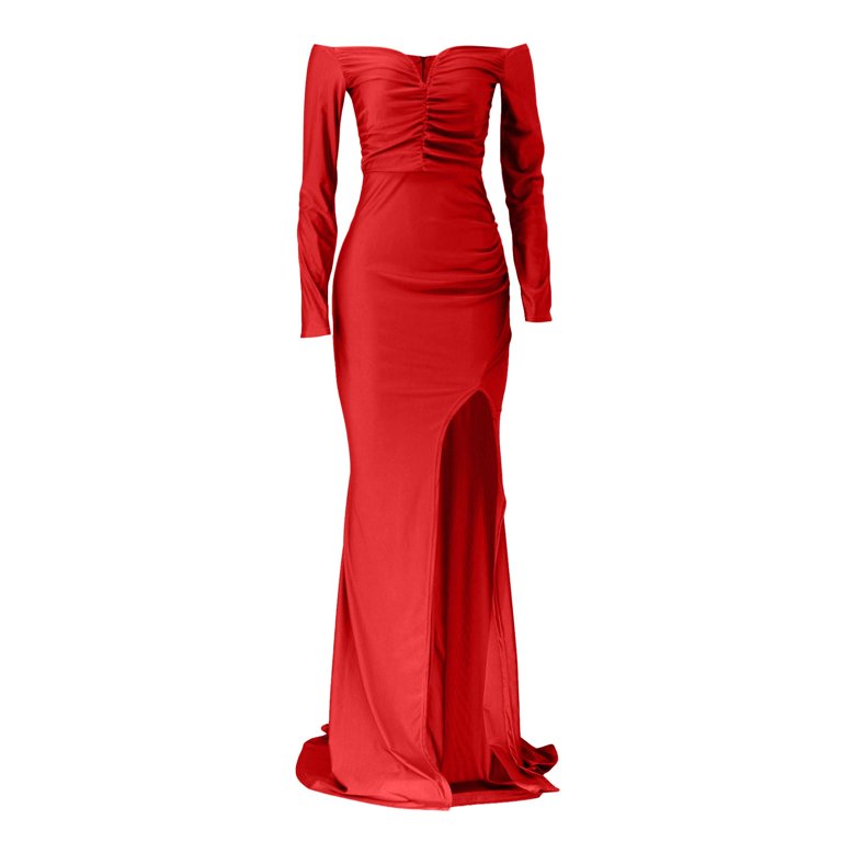 open lace back dress Selinadress Feature Mermaid Long Sleeve Luxury Prom Dress Evening Gown   SELINADRESS