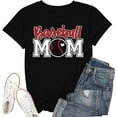 thumbnail image 2 of 100% Cotton Unisex Mama Shirt Women Mom T Shirt Baseball Mom Shirts Mother Casual Short Sleeve Tops, 2 of 5