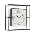 thumbnail image 6 of DecMode 12" Black Metal Wall Clock, 6 of 8