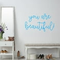 thumbnail image 1 of VWAQ You are Beautiful Wall Decal Inspirational Girls Room Decor - 15"H X 22"W SKY BLUE, 1 of 1