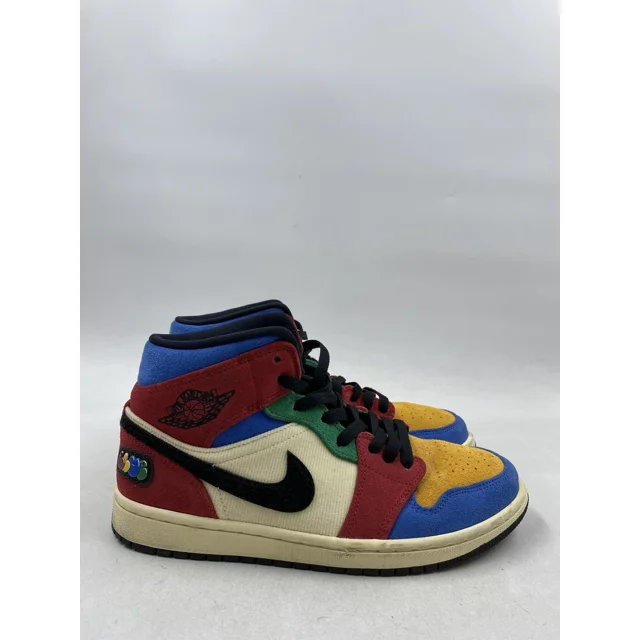 Ni - ke Ni - ke The Great AJ1 Mid Fearless Suede Multicolor Athletic Shoes M 8