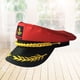 thumbnail image 2 of EeaseMX 1 gorro de capitán bordado para cosplay de adulto, estilo marinero (rojo), 2 of 7