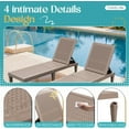 thumbnail image 4 of Homall 2 Pieces Patio Lounge Chair Outdoor Adjustable Chaise Lounge Chair, Light Brown, 4 of 8