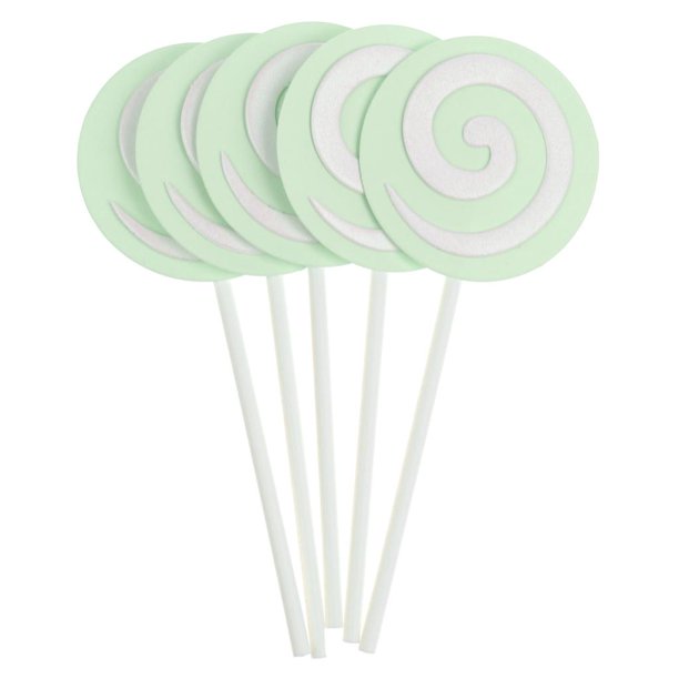 5 piezas palos de adorno para tarta Macarena Topper de la torta Verde