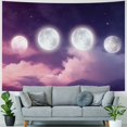 thumbnail image 4 of Shiartex  Purple Cloud Tapestry Wall Hanging, Moon Phase and Star in Purple and Pink Sky Tapestry Night Nature Landscape Tapestry for Girl Bedroom Living Room Dorm Wall Decor 60x50inch, 4 of 6