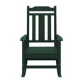thumbnail image 4 of Outdoor Rocking Chair, High Back Porch Rocker Chair, All Weather Resistant HDPE Oversized Adirondack Rocking Chairs for Patio, Garden, Lawn, Indoor，Dark Green, 4 of 4