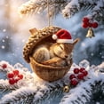 thumbnail image 5 of 3D Forest Animal Acorn Ornaments, Woodland Christmas Decor with Realistic Animal Figures, Resin Hanging Ornaments for Christmas Tree, Home, Party Decor, Cozy Forest Theme Collection, 5 of 6