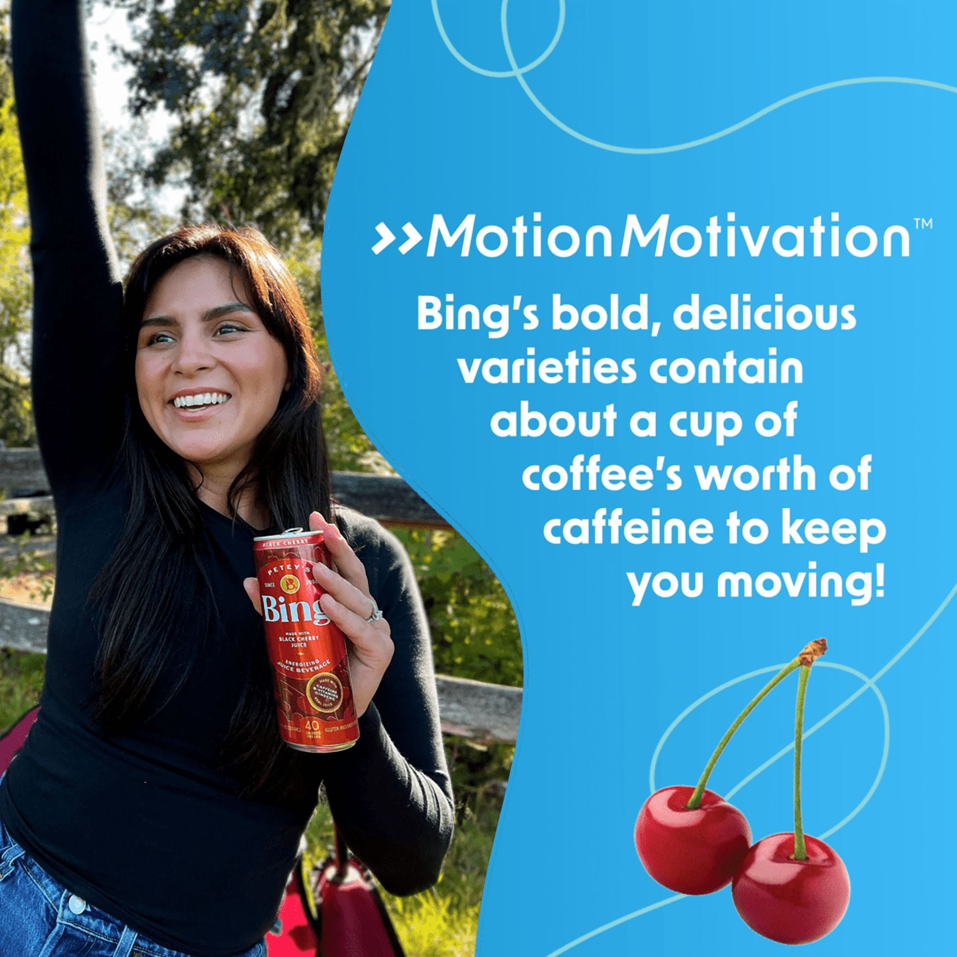 Bing Beverage Healthy Energy Drinks, Bing Cherry, 12 oz (12 Pack)