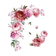 thumbnail image 2 of 1Pc Peony Flowers Wall Sticker Floral Decals, Peel and Stick Waterproof PVC Rose Flowers Wallpaper Decor, DIY Wall Art Mural for Home Bedroom Nursery Kitchen Bathroom Decoration, 2 of 8