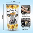 thumbnail image 6 of Sunflower Cow Tumbler Cows Lover Gifts for Women, 20oz Thermos Travel Cup Insulated Coffee Mug, Birthday Christmas Mother''s Day, Valentine Gift for Mom, Friend, Girls, Farmer Life Lover, 6 of 6
