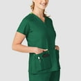 thumbnail image 3 of Wink WonderFLEX Women's Verity V-Neck Scrub Top, Hunter Green, XL Regular, 3 of 4