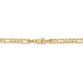 thumbnail image 4 of Real 14kt Yellow Gold 4mm Concave Open Figaro Chain; 20 inch; Lobster Clasp; for Adults and Teens; for Women and Men, 4 of 5